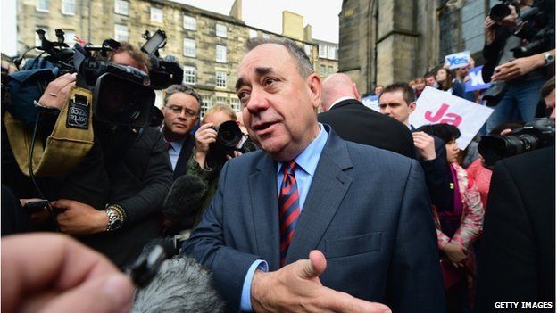 Alex Salmond was speaking outside St Giles Cathedral in Edinburgh