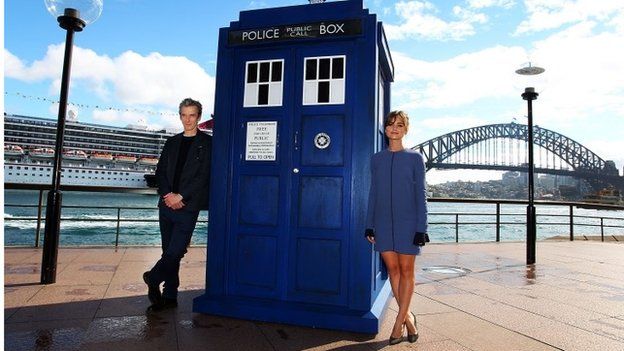 Peter Capaldi and Jenna Coleman in Sydney, Australia