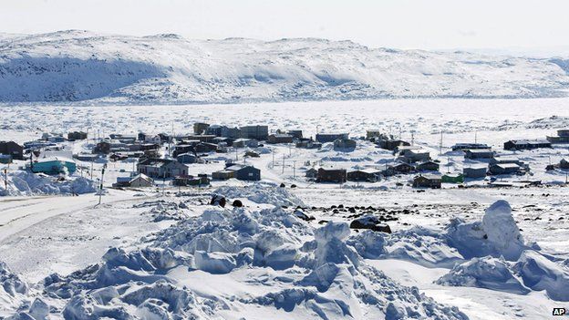 The village of Apex, in Frobisher Bay, Nunavut
