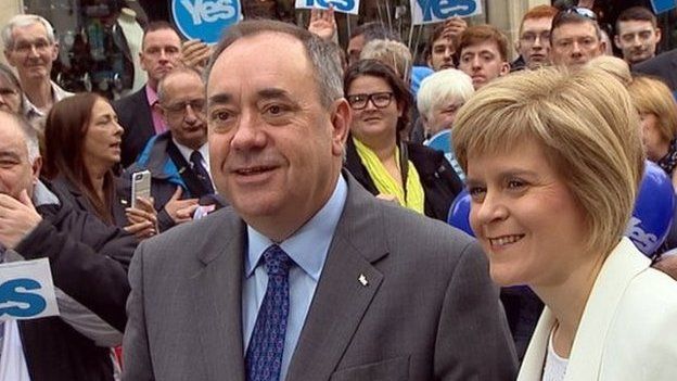 Ailig Salmond agus Nicola Sturgeon