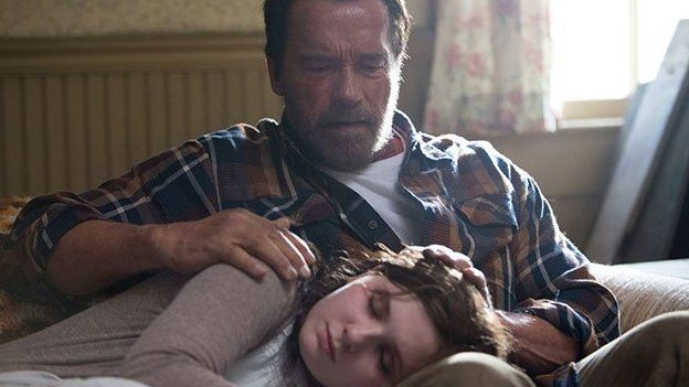 Arnold Schwarzenegger and Abigail Breslin in Maggie