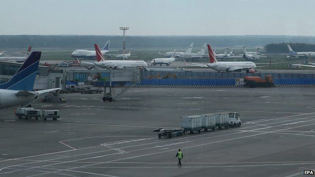 Planes at Moscow's Domodedovo airport. Photo: 10 September 2014