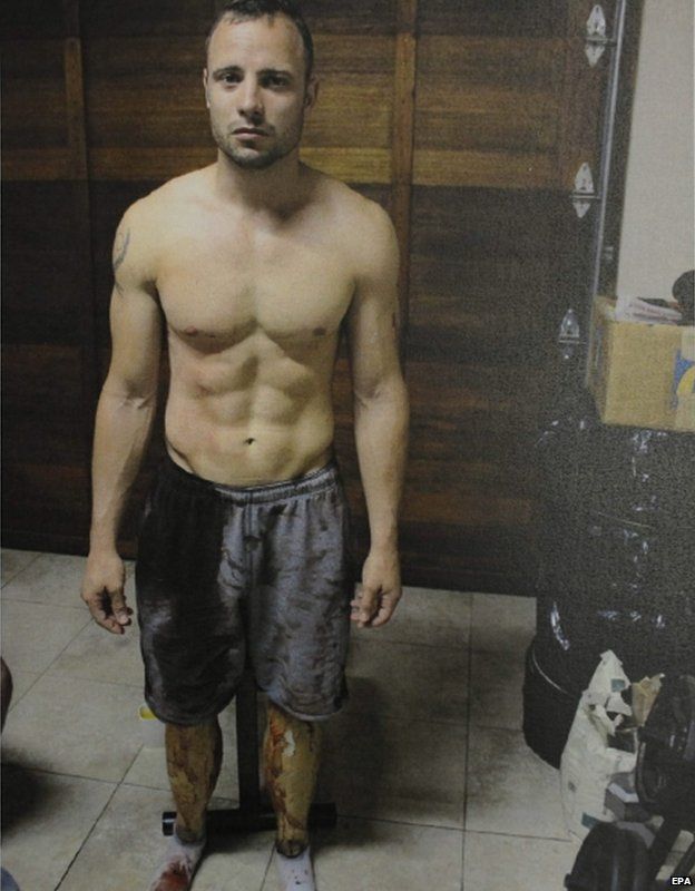 Pistorius just after the shooting