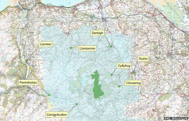 Proposed Clocaenog Forest wind farm by RWE Innogy UK