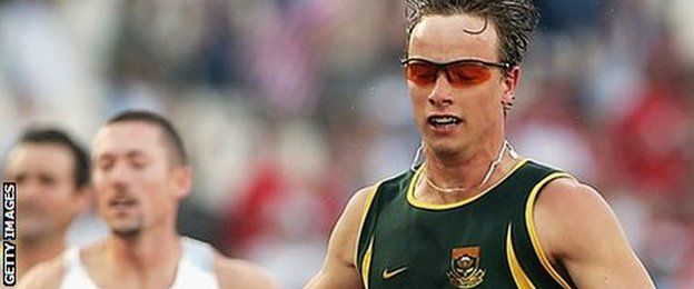 Pistorious wins his first of six Paralympic gold medals at Athens in 2004