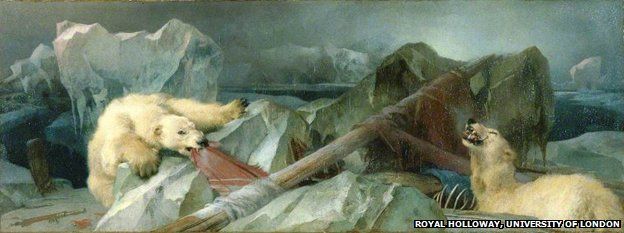 Painting by Edwin Landseer "Man Proposes, God Disposes" (1864)