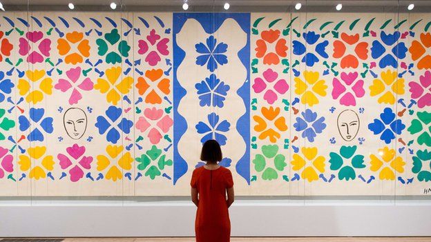 A work on display at Matisse: Cut-Outs at Tate Modern