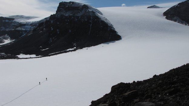 Experts studied a 4km long glacier on James Ross Island