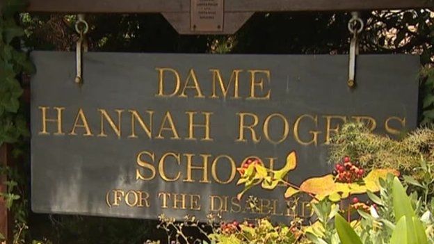 Dame Hannah Rogers School sign