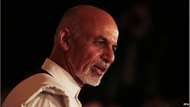 Afghan Presidential candidate Ashraf Ghani speaks to supporters during a press conference in Kabul, Afghanistan, 10 September 2014.
