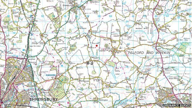 Map of Shropshire
