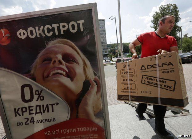 Electronic goods on sale in Kiev - file pic