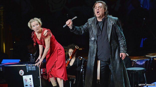 Emma Thompson and Bryn Terfel in Sweeney Todd: The Demon Barber of Fleet Street at the Lincoln Center in March 2014