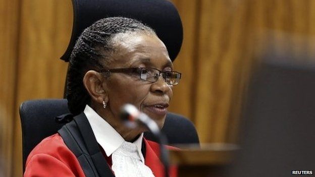 Judge Thokozile Masipa delivers her judgement in court, 12 September 2014