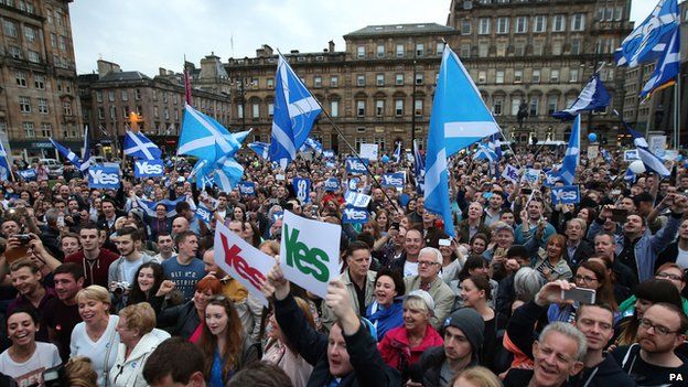 Yes rally in George Square, Glasgow