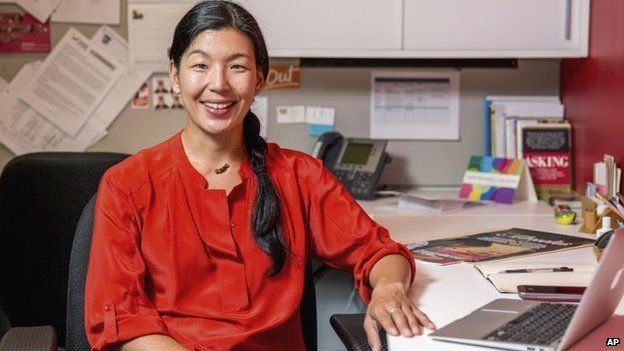 Labor organiser Ai-jen Poo, the director of the National Domestic Workers Alliance, poses for a portrait in New York 6 September 2014