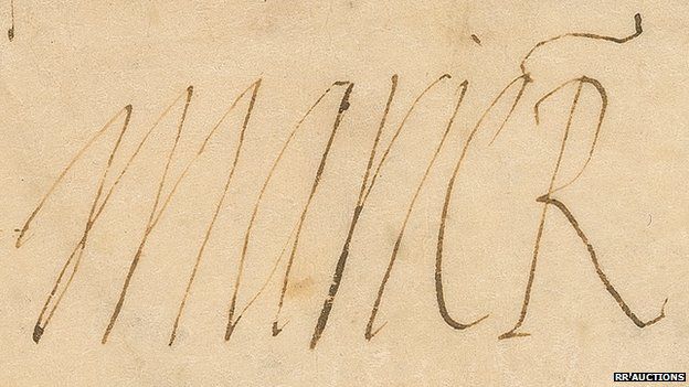 Mary, Queen of Scots signature