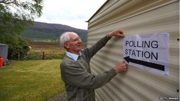 A polling station in Coulags, Scotland, 2011