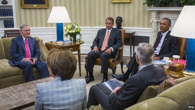 Congressional leaders in White House