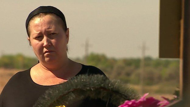 'Oksana' Sister of disappeared Russian soldier Konstantin Kuzmin on 18 September 2014