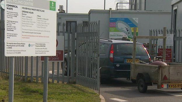 'Turf war' fear on Devon household waste sites - BBC News