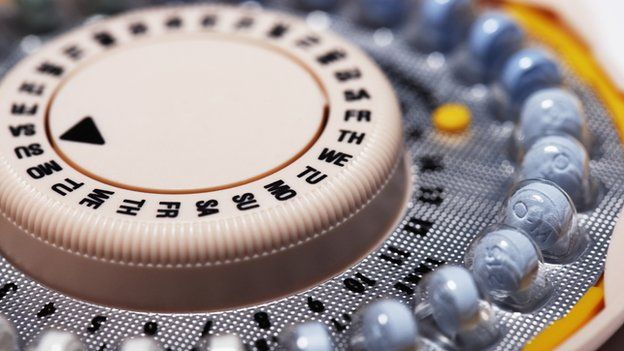 A birth control pill container.