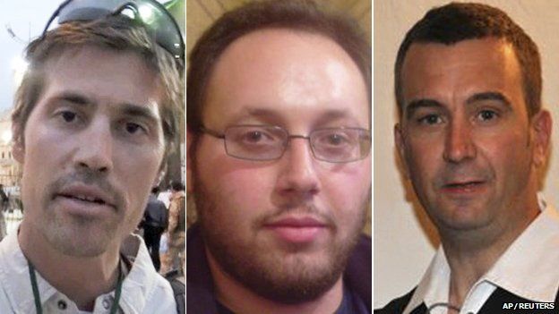 (l-r) James Foley, Stephen Sotloff, David Haines