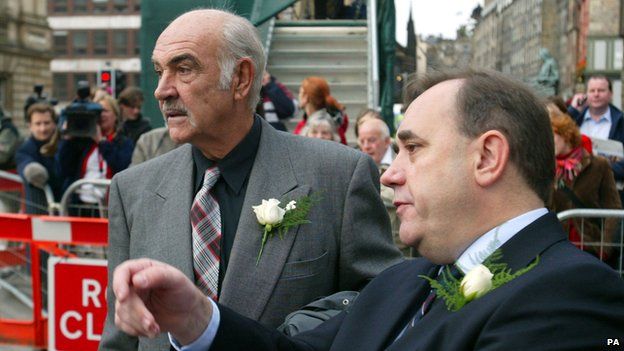 Alex Salmond and Sean Connery