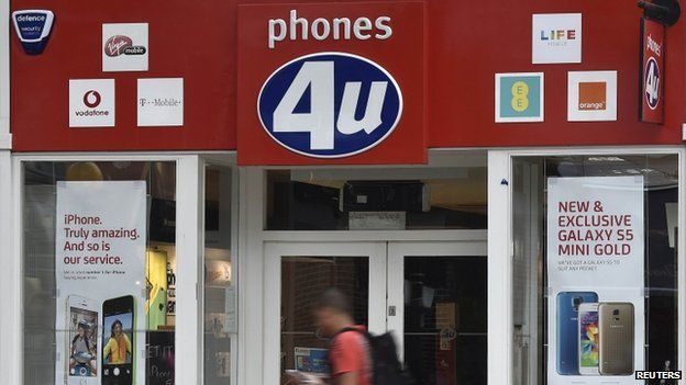 Phones 4U shop in West London