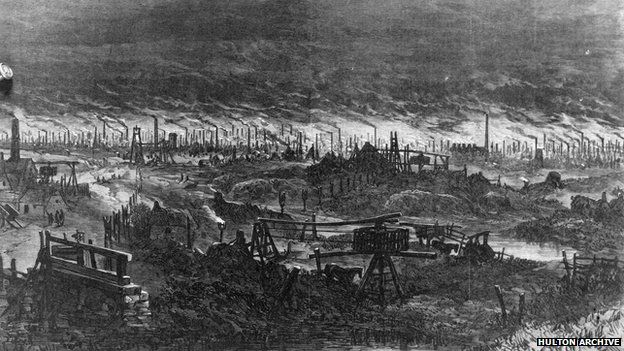 Drawing of a Wolverhampton industrial landscape