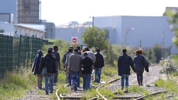 Migrants in Calais in August 2014