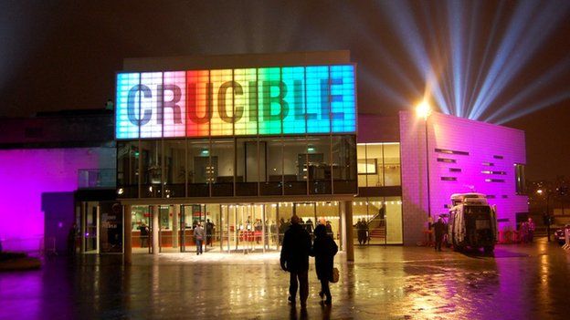 Exterior of Sheffield's Crucible Theatre in February 2010