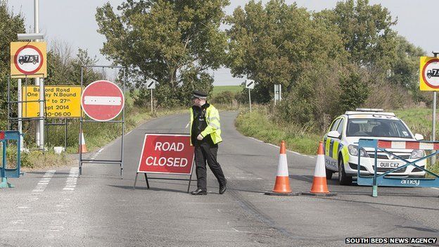Road closed after aircraft collide