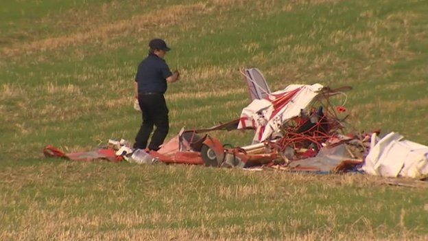 Crashed plane in Bedfordshire