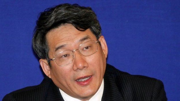In this 29 April 2009 file photo, Liu Tienan, then the vice head of the National Development and Reform Commission, speaks during a press conference in Shanghai, China