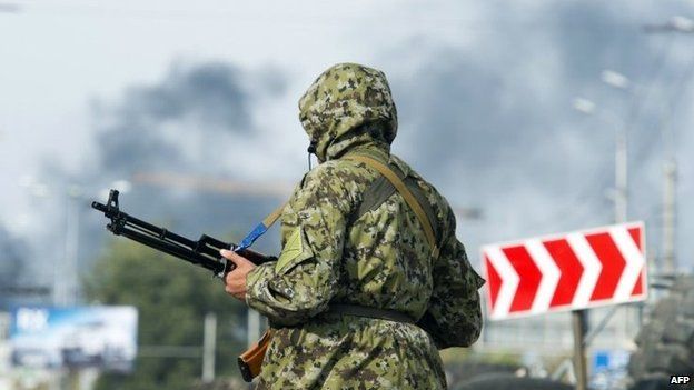 A pro-Russian rebel in Donetsk. Photo: 23 September 2014