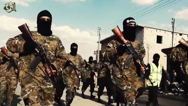 A video released by Islamic State's official Al-Raqqa site on 23 September 2014 purportedly showing new recruits