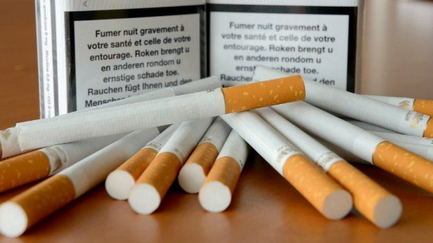 Cigarettes on display in France - 17 July 2013