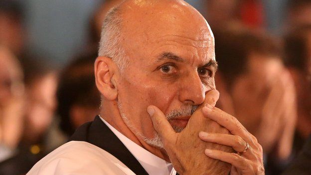 Ashraf Ghani prepares for a speech after emerging as Afghanistan"s president-elect this month