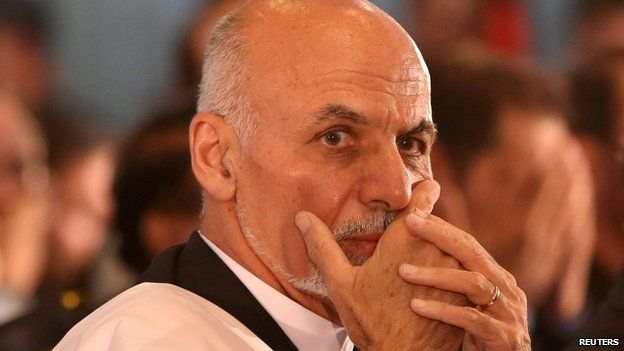 Ashraf Ghani prepares for a speech after emerging as Afghanistan"s president-elect this month