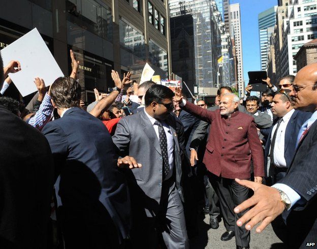 Indian Prime Minister Narendra Modi in New York, 27 September