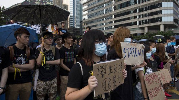 Protesters want Beijing to withdraw plans to vet candidates for the next Hong Kong leadership election in 2017