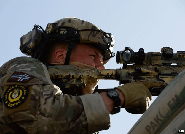 A Norwegian soldier in Afghanistan, 10 June 2013
