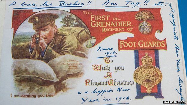 One of the Princes sent Admiral Tait a Christmas postcard