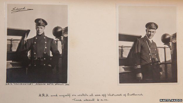 Edward VIII (left) and Admiral Tait pictured at sea off the Scottish coast