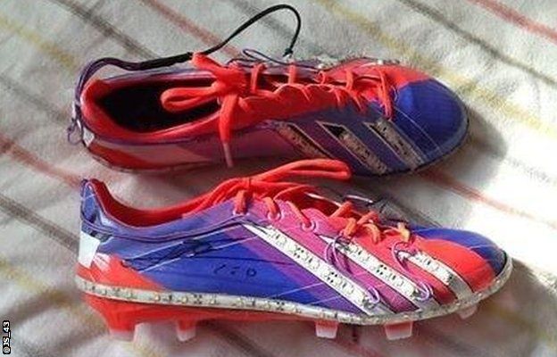 Boots worn by Lionel Messi
