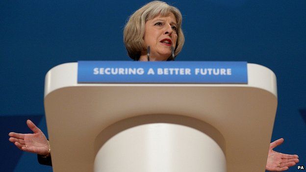 Theresa May gives her conference speech