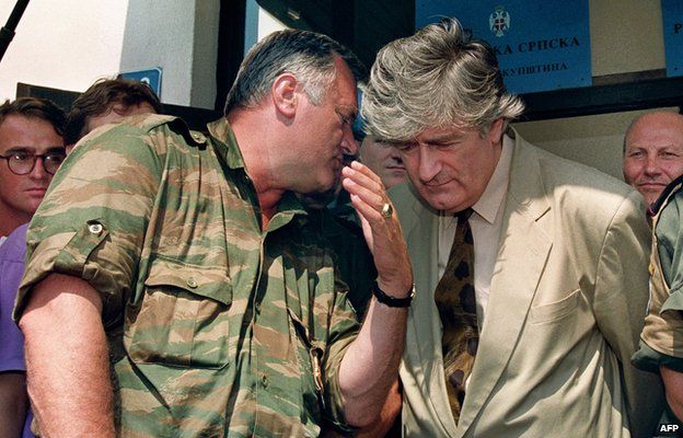 Mladic and Karadzic 5 August 1993,AFP