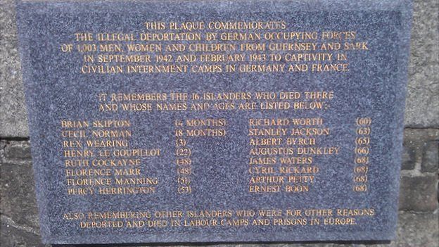 Deportees memorial in Guernsey