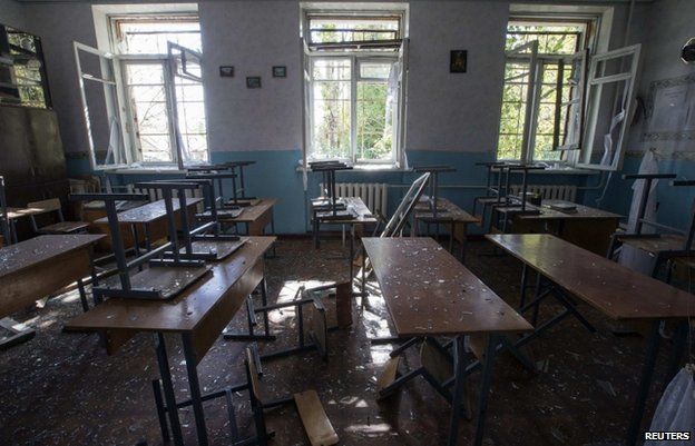 Classroom in Donetsk school number 57 (1 Oct)